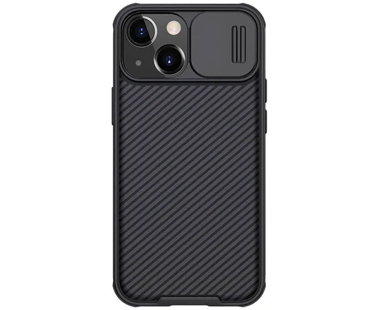 Карбоновая накладка Nillkin Camshield (шторка на камеру) для Apple iPhone 13 mini (5.4") Черный / Black