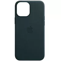 Кожаный чехол Leather Case (AAA) with MagSafe для Apple iPhone 13 mini (5.4") Forest Green