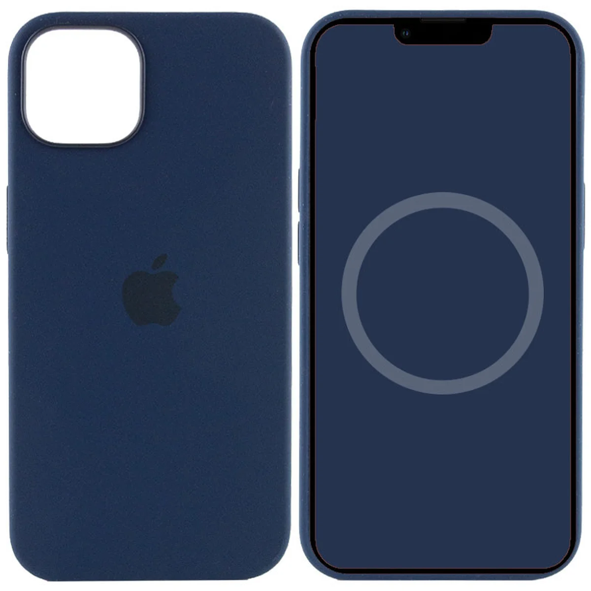 Чохол Silicone case (AAA) full with Magsafe and Animation для Apple iPhone 13 mini (5.4") Синій / Abyss Blue