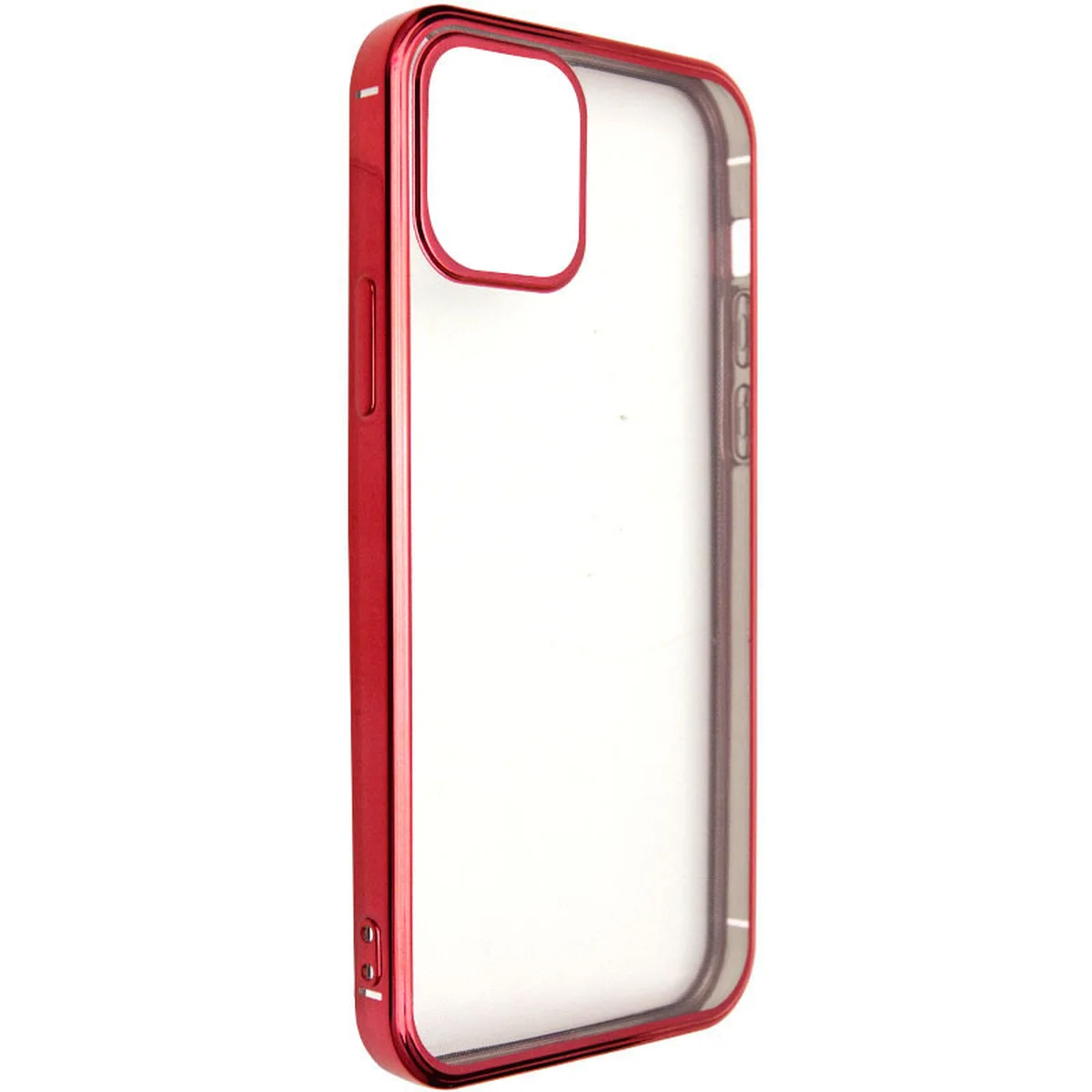 Прозрачный силиконовый чехол глянцевая окантовка Full Camera для Apple iPhone 13 mini (5.4") Красный