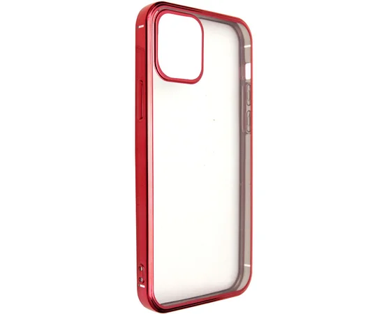 Прозрачный силиконовый чехол глянцевая окантовка Full Camera для Apple iPhone 13 mini (5.4") Красный