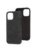 Шкіряний чохол Croco Leather для Apple iPhone 13 mini (5.4") Black
