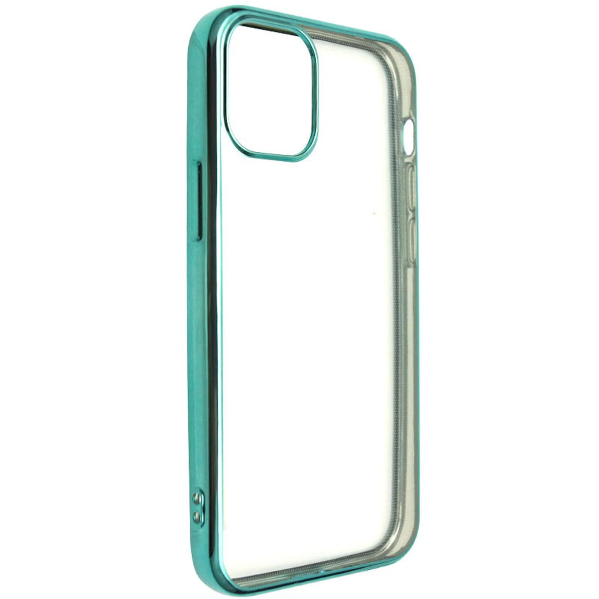 Прозрачный силиконовый чехол глянцевая окантовка Full Camera для Apple iPhone 13 mini (5.4") Зеленый