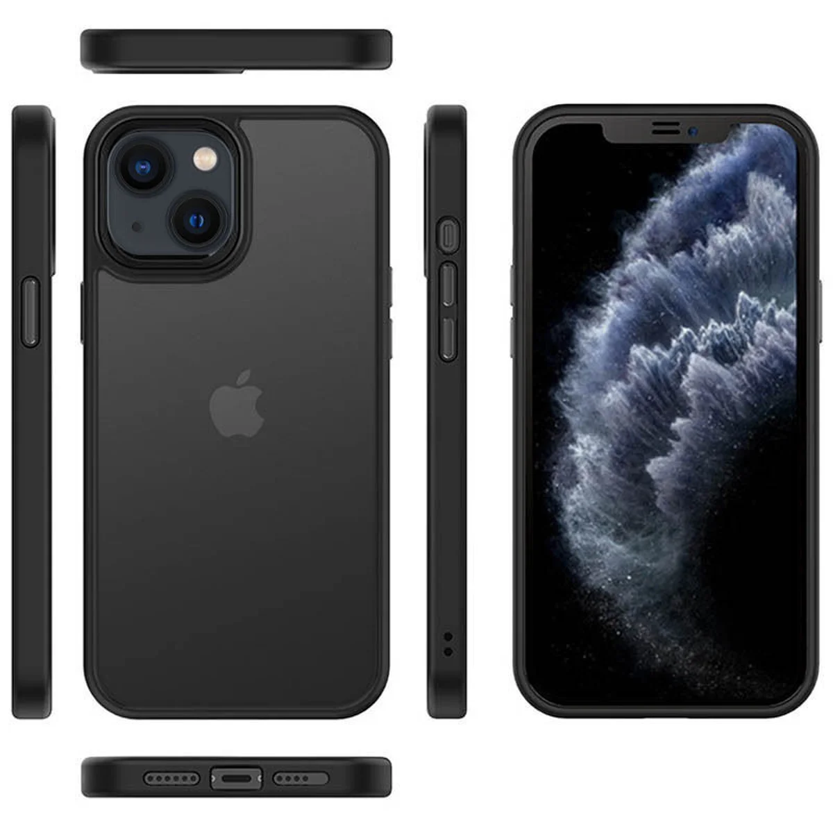 TPU + PC чохол Metal Buttons для Apple iPhone 13 mini (5.4 ") Чорний