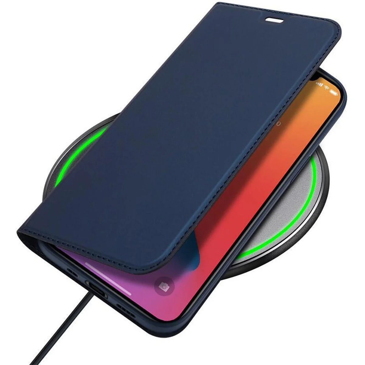 Чехол-книжка Dux Ducis с карманом для визиток для Apple iPhone 13 mini (5.4") Синий