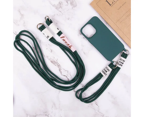 Чохол TPU two straps California для Apple iPhone 13 Pro Max (6.7") Зелений / Forest green