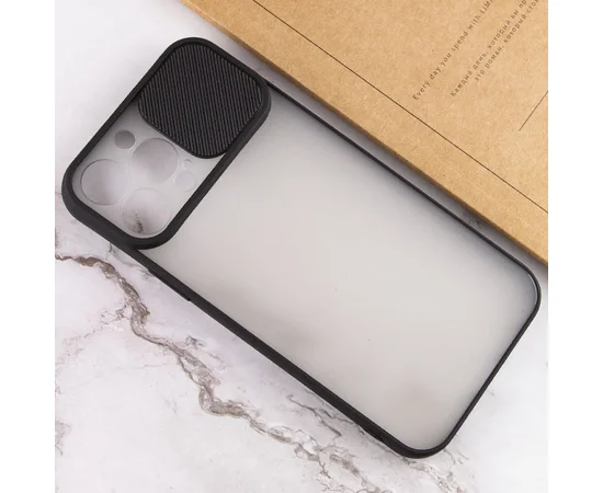 Чехол Camshield mate TPU со шторкой для камеры для Apple iPhone 13 Pro Max (6.7") Черный