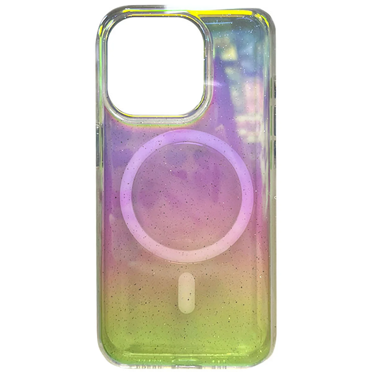 Чехол TPU Galaxy Sparkle (MagFit) для Apple iPhone 13 Pro Max (6.7") Chroma+Glitter