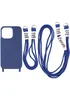 Чехол TPU two straps California для Apple iPhone 13 Pro Max (6.7") Темно-синий / Midnight blue