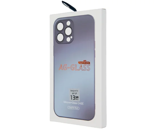 Чехол TPU+Glass Sapphire matte case для Apple iPhone 13 Pro Max (6.7") Graphite Black