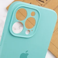 Чехол Silicone Case Full Camera Protective (AA) для Apple iPhone 13 Pro Max (6.7") Бирюзовый / Marine Green