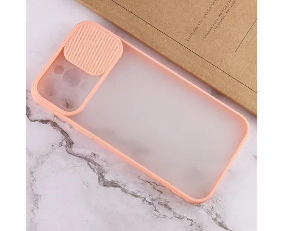 Чехол Camshield mate TPU со шторкой для камеры для Apple iPhone 13 Pro Max (6.7") Розовый