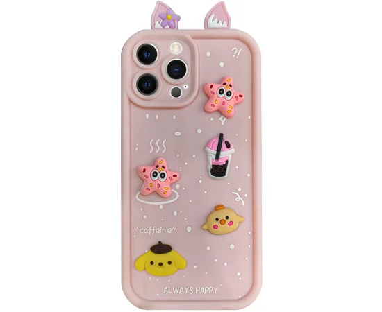 Чехол TPU Toys Case with Ears для Apple iPhone 13 Pro Max (6.7") Light Pink