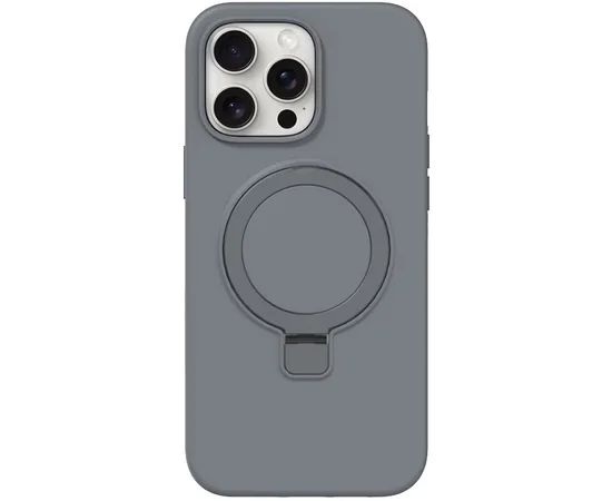 Чохол Silicone Case Full Protective NO LOGO with Ring для Apple iPhone 13 Pro Max (6.7") Grey