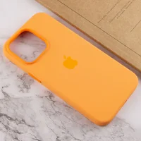 Чохол Silicone case (AAA) full with Magsafe and Animation для Apple iPhone 13 Pro Max (6.7") Помаранчевий / Marigold