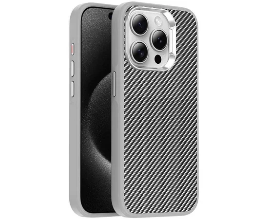 Чехол TPU+PC Carbon with MagSafe для Apple iPhone 13 Pro Max (6.7") Grey