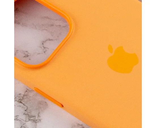 Чохол Silicone case (AAA) full with Magsafe and Animation для Apple iPhone 13 Pro Max (6.7") Помаранчевий / Marigold