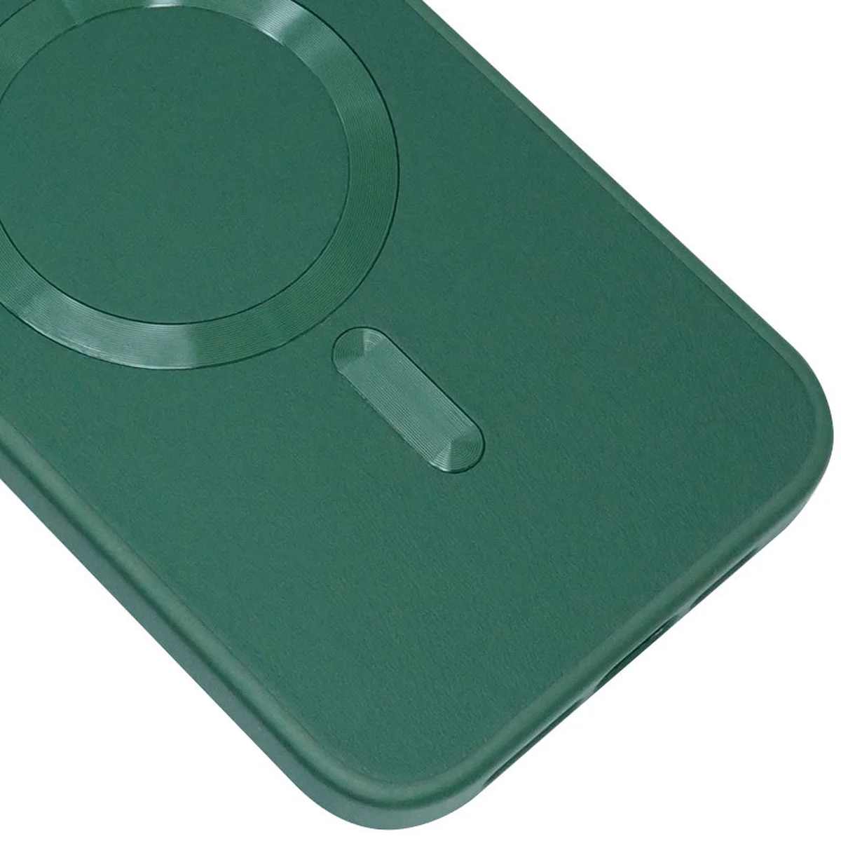 Кожаный чехол Bonbon Leather Metal Style with MagSafe для Apple iPhone 13 Pro Max (6.7") Зеленый / Pine green