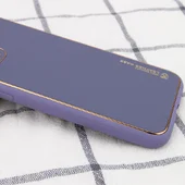 Кожаный чехол Xshield для Apple iPhone 13 Pro Max (6.7") Серый / Lavender Gray