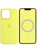 Чехол Silicone case (AAA) full with Magsafe and Animation для Apple iPhone 13 Pro Max (6.7") Желтый / Lemon Zest