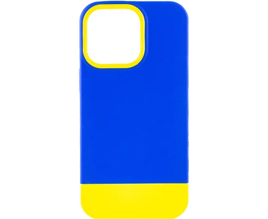 Чехол TPU+PC Bichromatic для Apple iPhone 13 Pro Max (6.7") Navy Blue / Yellow