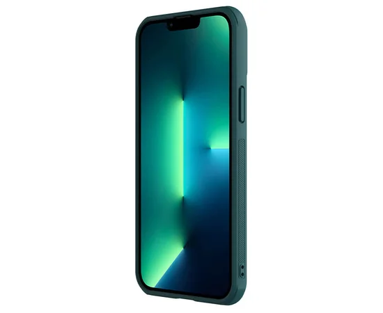 Кожаная накладка Nillkin Camshield Leather (шторка на камеру) для Apple iPhone 13 Pro Max (6.7") Зеленый / Green