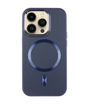 Кожаный чехол SnapCase with MagSafe для Apple iPhone 13 Pro Max (6.7") Dark Blue