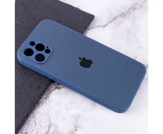 TPU+Glass чехол Matte Candy Full camera для Apple iPhone 13 Pro Max (6.7") Синий