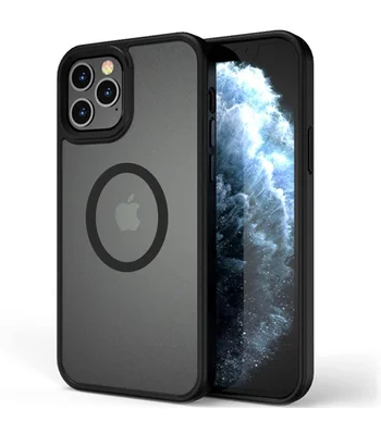 TPU+PC чохол Metal Buttons with MagSafe для Apple iPhone 13 Pro Max (6.7") Чорний