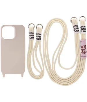 Чохол TPU two straps California для Apple iPhone 13 Pro Max (6.7") Бежевий / Antigue White