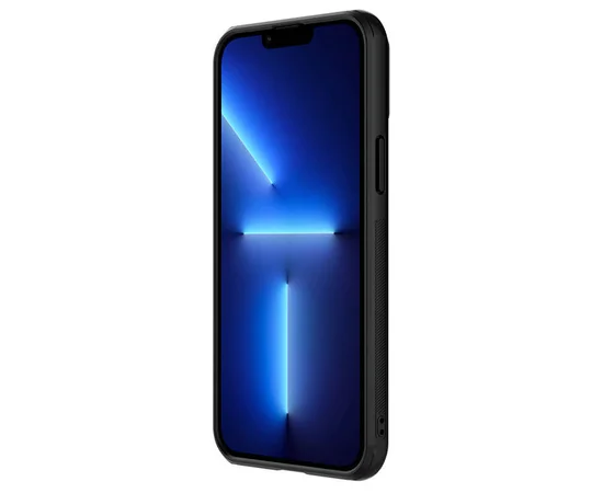 Кожаная накладка Nillkin Camshield Leather (шторка на камеру) для Apple iPhone 13 Pro Max (6.7") Черный / Black