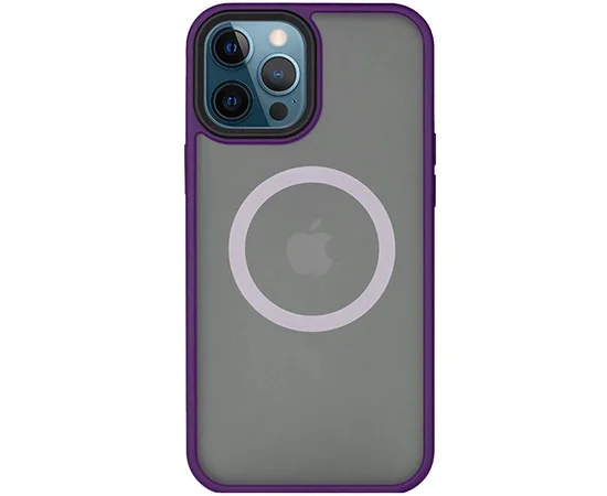 TPU+PC чехол Metal Buttons with MagSafe для Apple iPhone 13 Pro Max (6.7") Темно-фиолетовый
