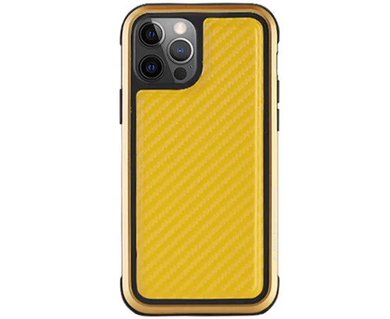 Чехол PC+TPU+Metal K-DOO MARS Series для Apple iPhone 13 Pro Max (6.7") Carbon Yellow