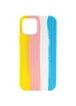 Чехол Silicone case Full Braided для Apple iPhone 13 Pro Max (6.7") Желтый / Голубой
