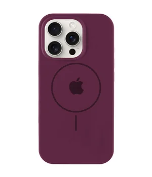 Чехол Silicone Case Full Protective (AA) with MagSafe для Apple iPhone 13 Pro Max (6.7") Бордовый / Plum