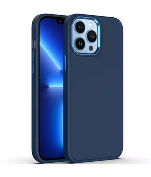 TPU чехол Bonbon Metal Style для Apple iPhone 13 Pro Max (6.7") Синий / Cosmos blue