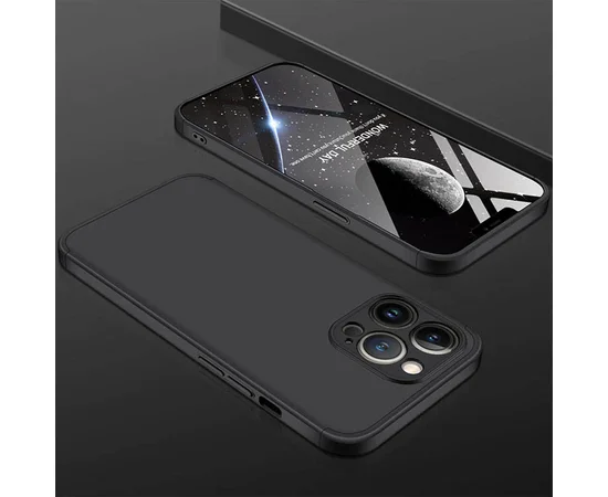 Пластиковая накладка GKK LikGus 360 градусов (opp) для Apple iPhone 13 Pro Max (6.7") Черный