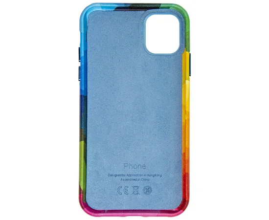 Кожаный чехол Colour Splash для Apple iPhone 13 Pro Max (6.7") Red / Blue