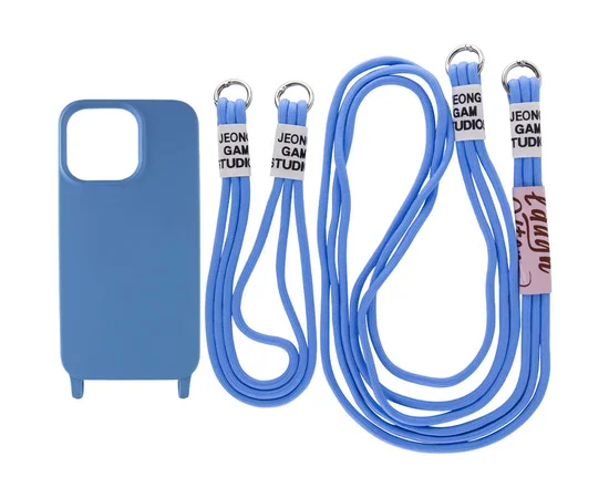 Чехол TPU two straps California для Apple iPhone 13 Pro Max (6.7") Синий / Cosmos blue