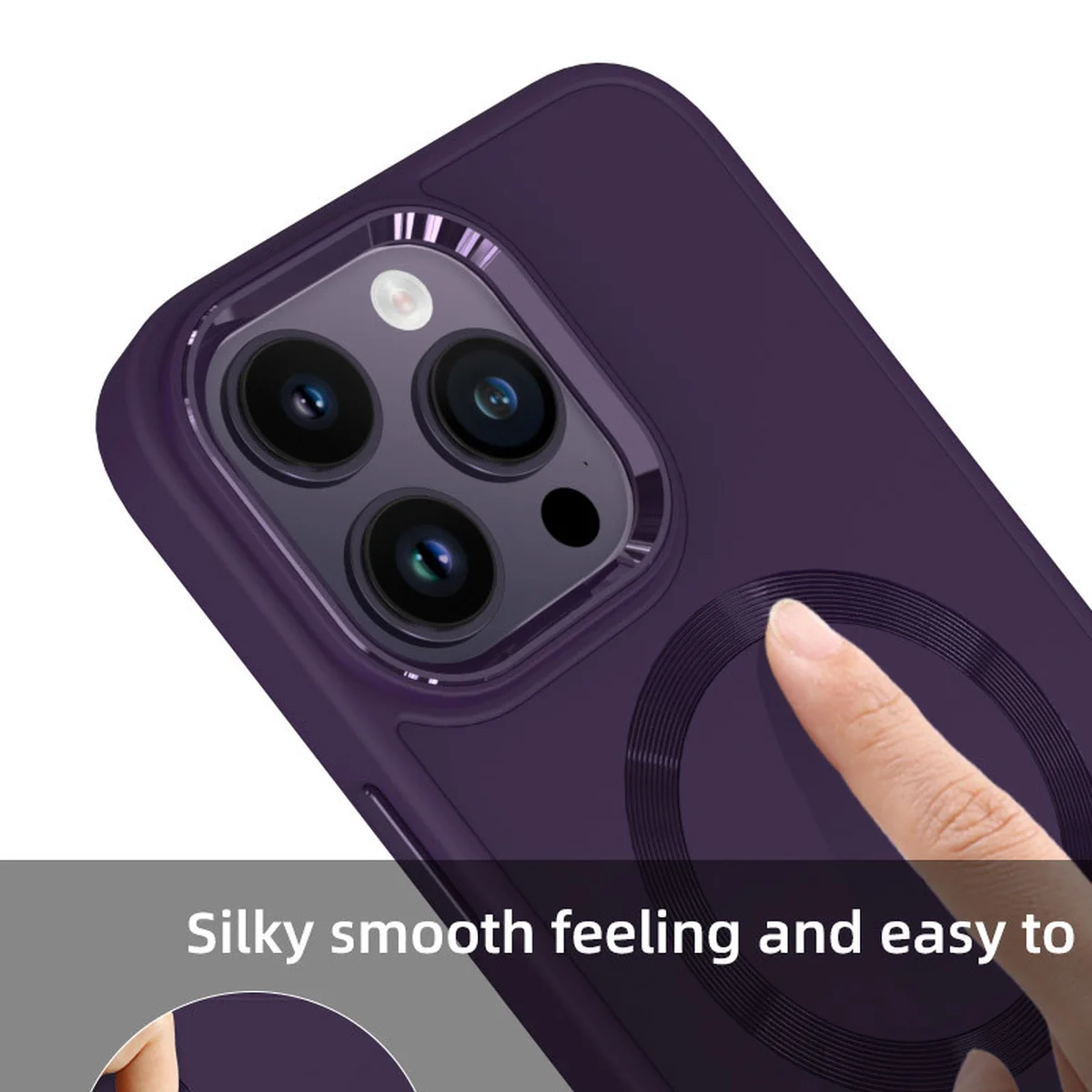 TPU чехол Bonbon Metal Style with MagSafe для Apple iPhone 13 Pro Max (6.7") Фиолетовый / Dark Purple
