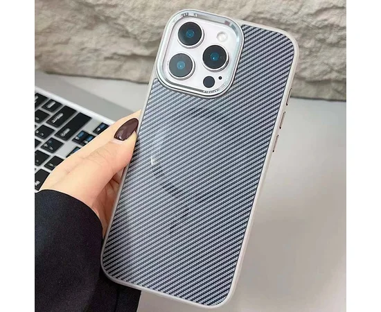Чехол TPU+PC Carbon Mirage with MagSafe для Apple iPhone 13 Pro Max (6.7") Grey