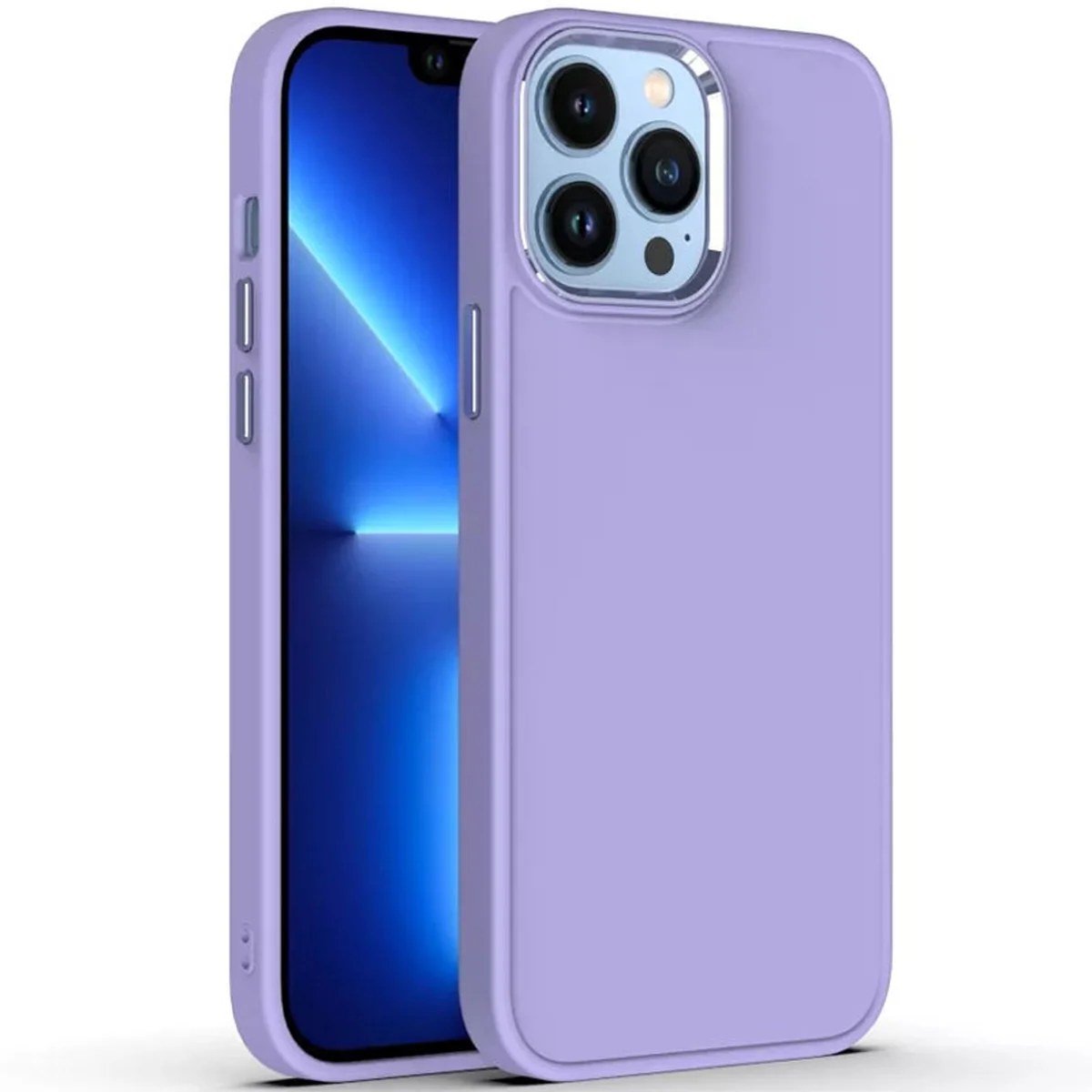 TPU чехол Bonbon Metal Style для Apple iPhone 13 Pro Max (6.7") Сиреневый / Dasheen