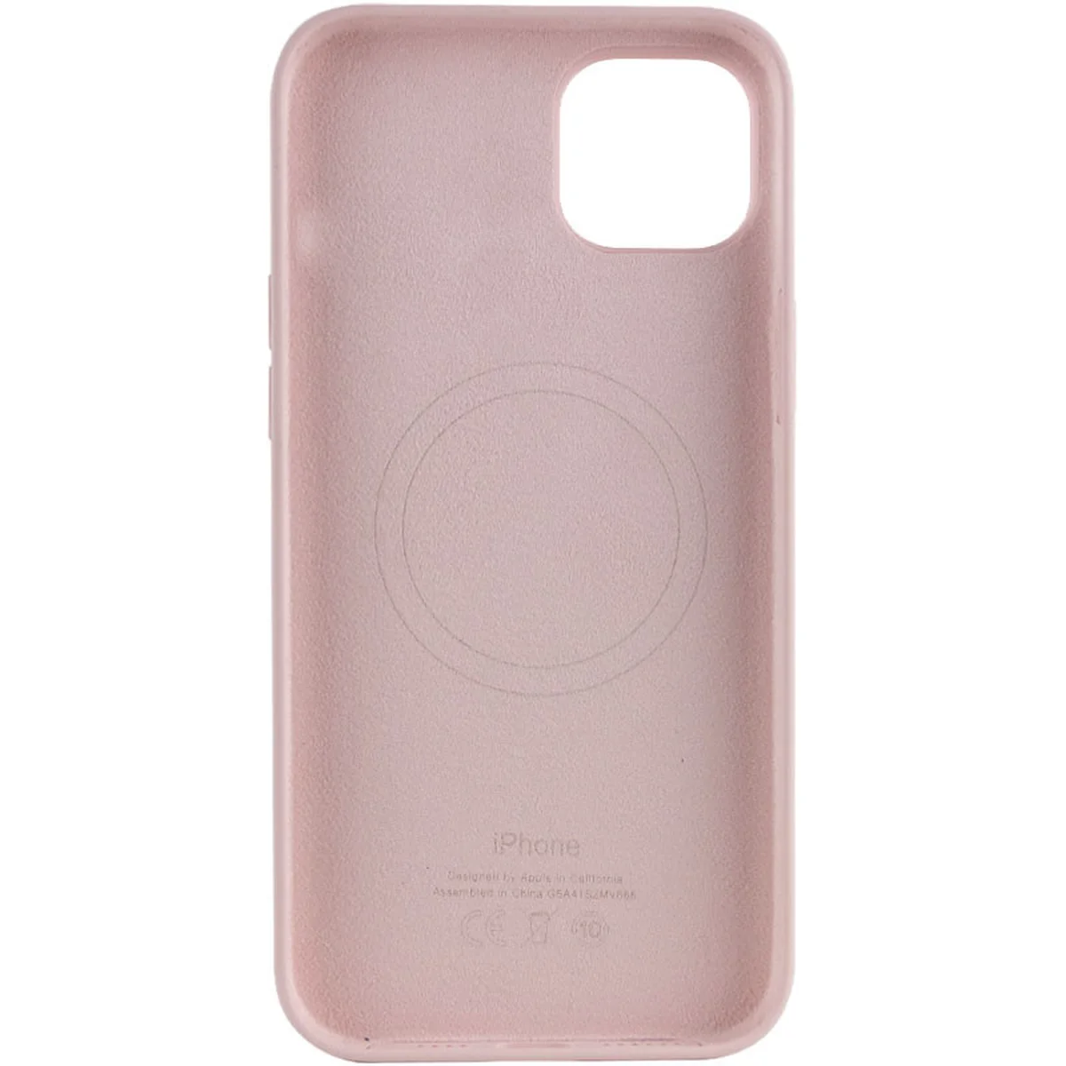 Чохол Silicone case (AAA) full with Magsafe для Apple iPhone 13 Pro Max (6.7") Рожевий / Chalk Pink