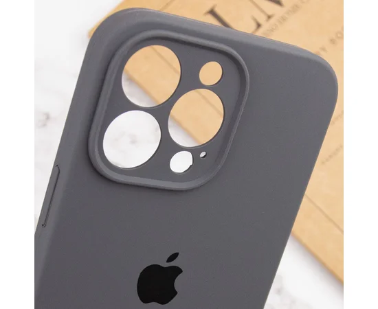 Чехол Silicone Case Full Camera Protective (AA) для Apple iPhone 13 Pro Max (6.7") Серый / Dark Gray / PVH