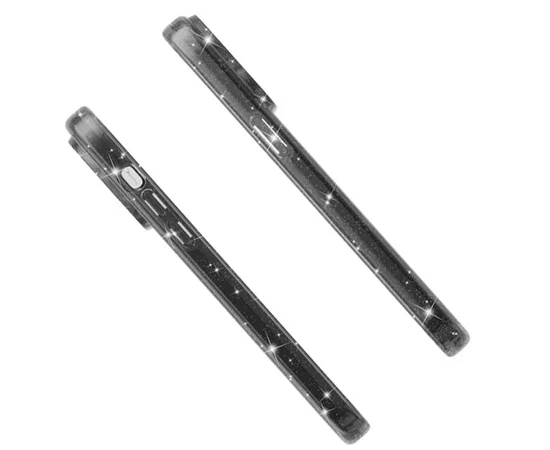 Чехол TPU Galaxy Sparkle (MagFit) для Apple iPhone 13 Pro Max (6.7") Black+Glitter