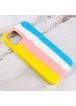 Чехол Silicone case Full Braided для Apple iPhone 13 Pro Max (6.7") Желтый / Голубой