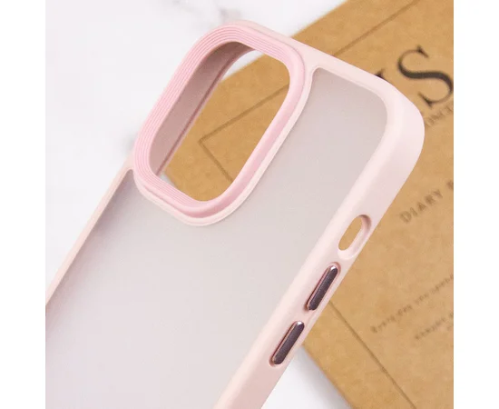 TPU+PC чехол Metal Buttons для Apple iPhone 13 Pro Max (6.7") Розовый