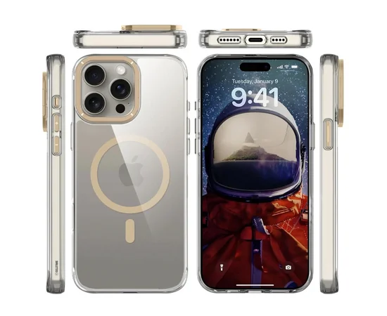 Чехол TPU Space Case Apex with MagSafe для Apple iPhone 13 Pro Max / 14 Pro Max (6.7") Gold