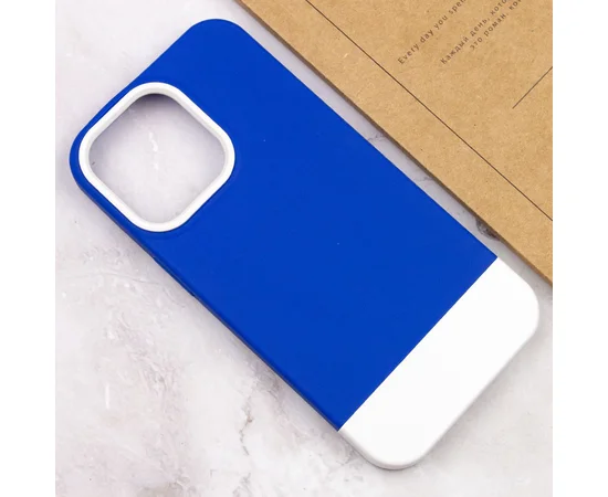 Чохол TPU+PC Bichromatic для Apple iPhone 13 Pro Max (6.7") Navy Blue / White