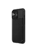 Кожаная накладка Nillkin Camshield Leather (шторка на камеру) для Apple iPhone 13 Pro Max (6.7") Черный / Black